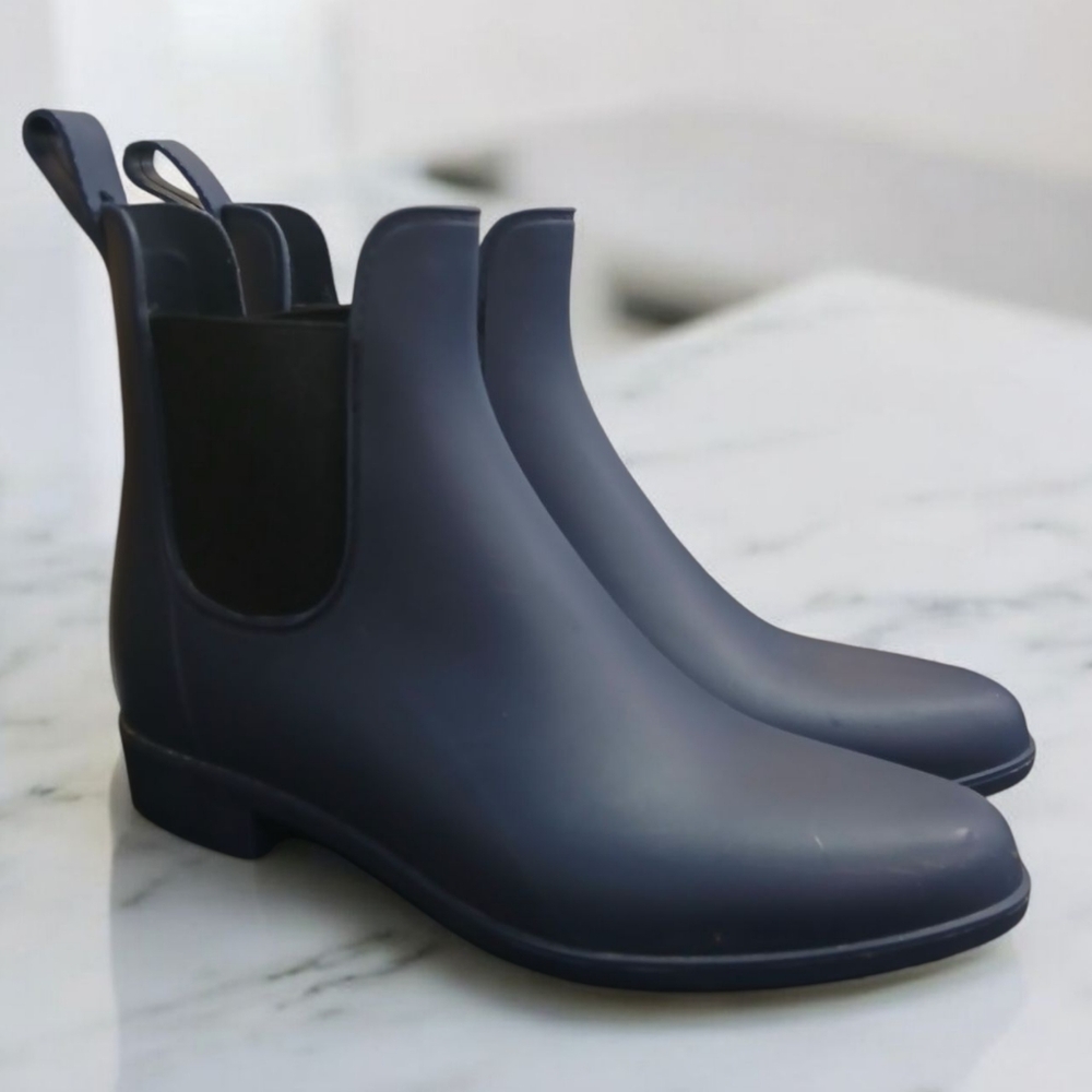 Storm by Cougar Blue Rubber Low Rise Rainboots Womans size 8